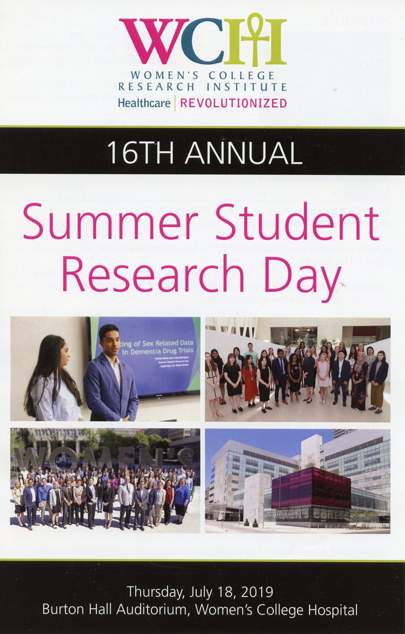 "Summer Student Research Day" poster.