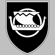 Emblem of German U-boat featuring a Viking ship