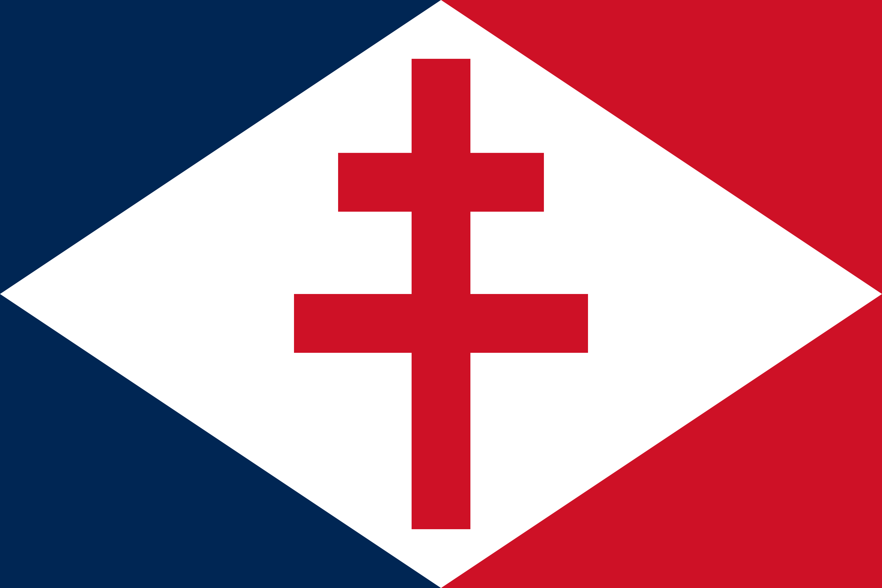 the ensign of the Free French Navy, featuring the cross of Lorraine