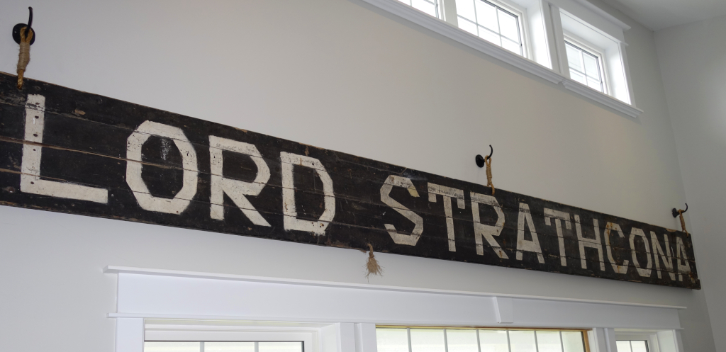 Wooden nameplate from Lord Strathcona shipwreck