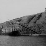 SS Rose Castle loading iron ore at Scotia pier