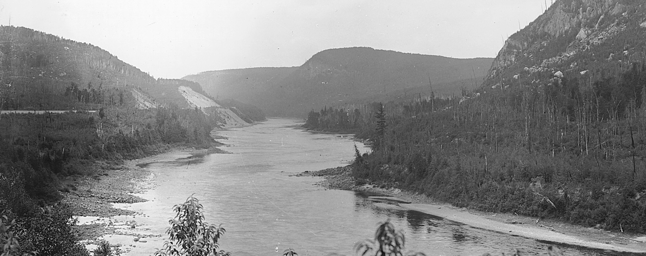 The Saint-Maurice River flows through the rugged terrain of the Canadian Shield.